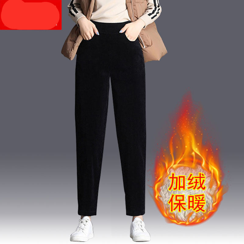 Women Thick Warm Winter Harem Pants Casual Loose Korean Fashion Harajuku  Sweatpants High Waist Joggers Female Cashmere Trousers